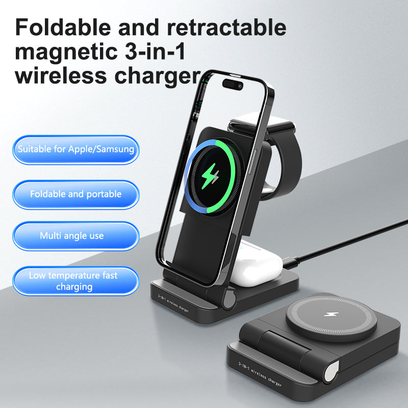 SENGiMC M02 Flodable 3-in-1 Magnetic Wireless Charger